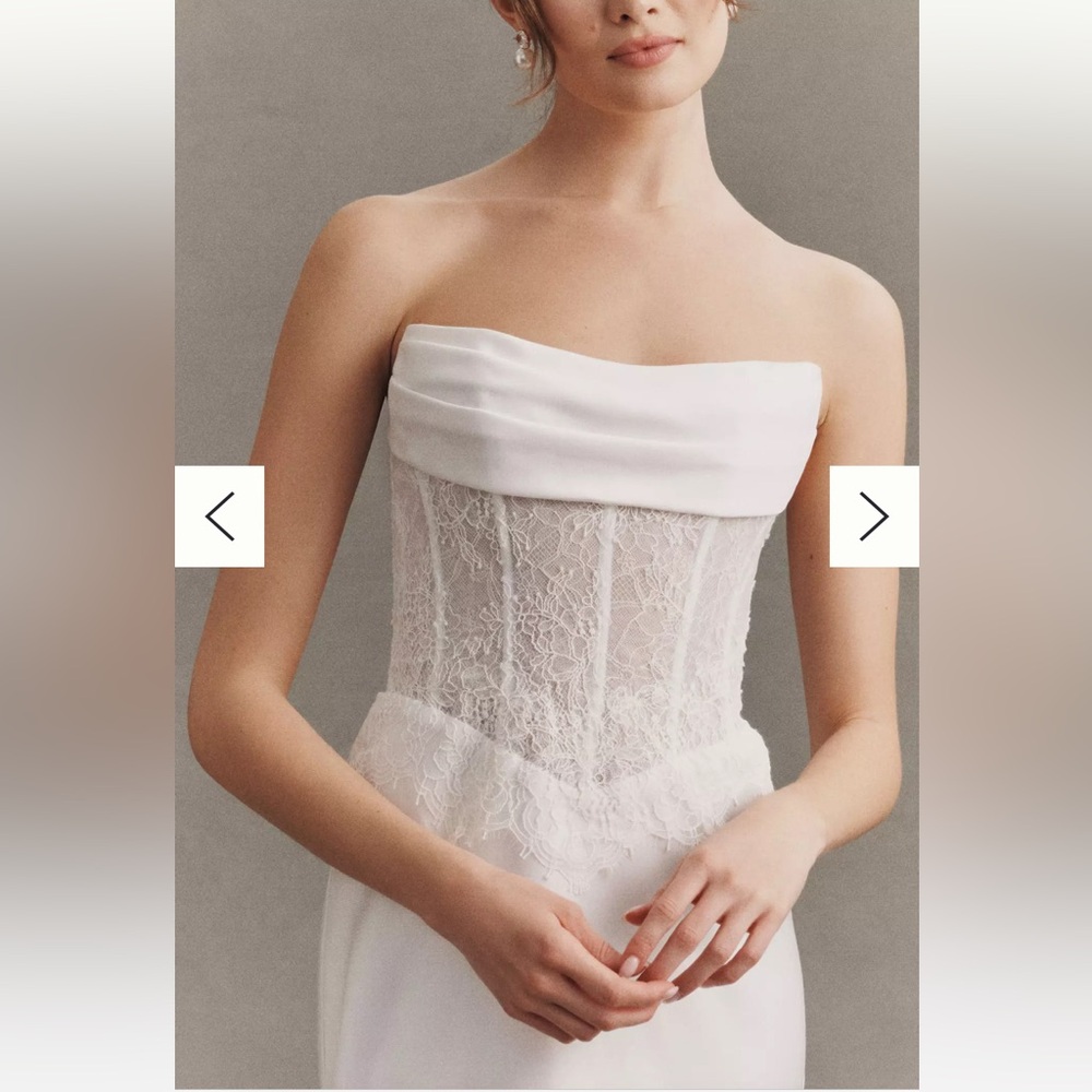 Jenny Yoo Danica Strapless Corset Maxi Dress